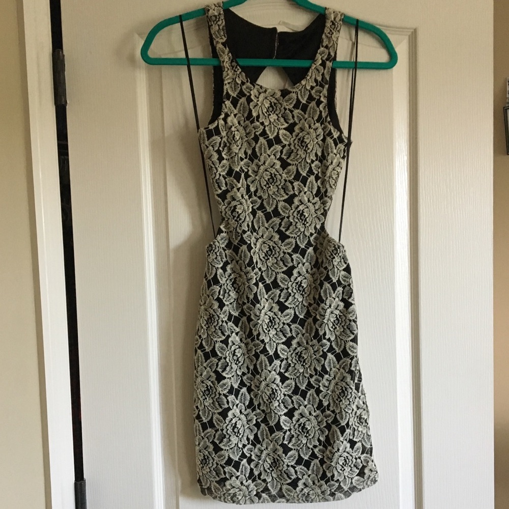 Sage lace dress